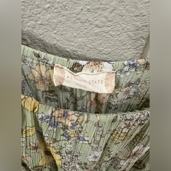 Altar'd State Dress with flowers, green, Large - Picture 3 of 5